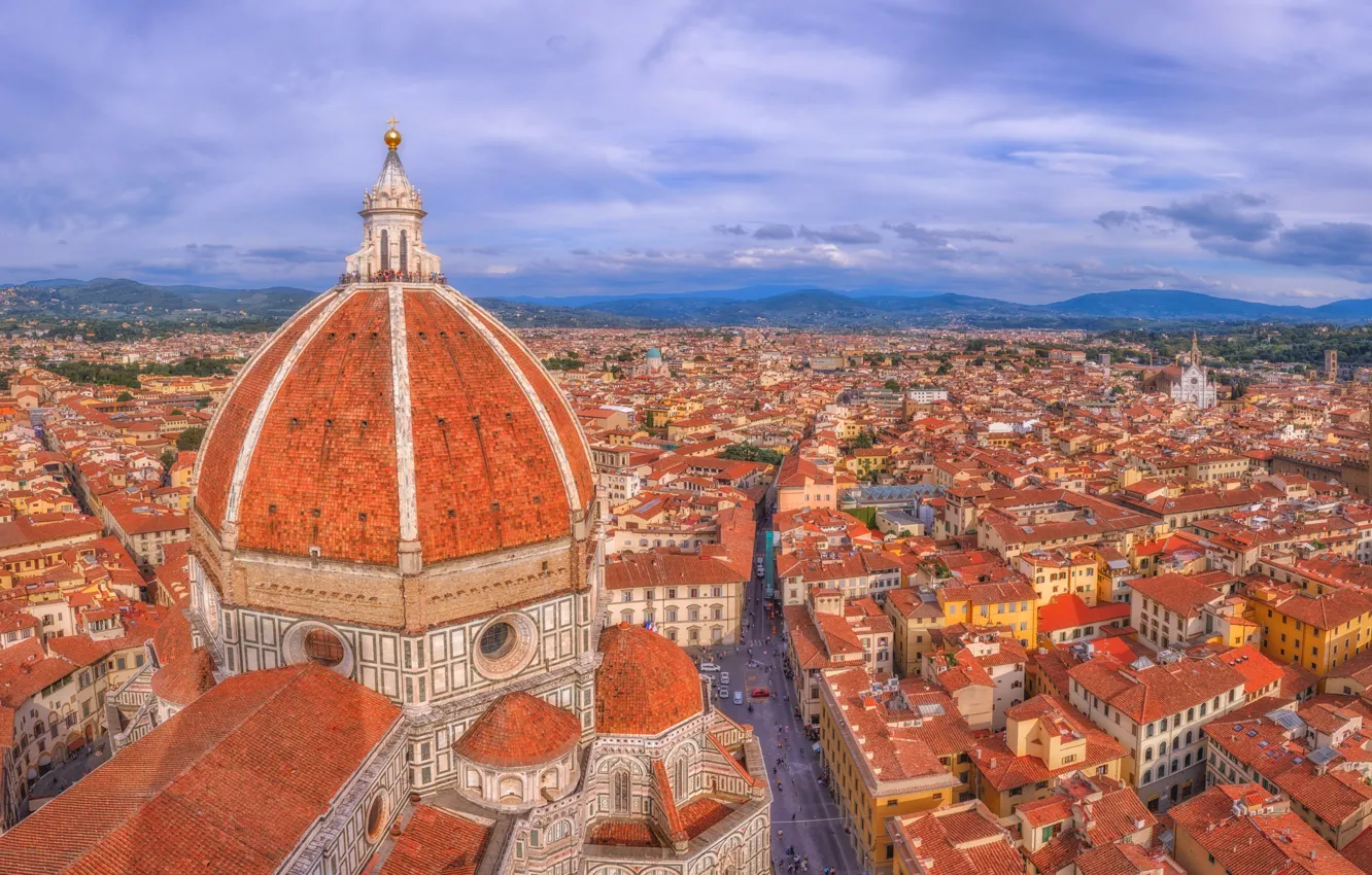 Photo wallpaper Florence, Italy, Florence, Toscana, Tuscany, The Cathedral of Santa Maria del Fiore