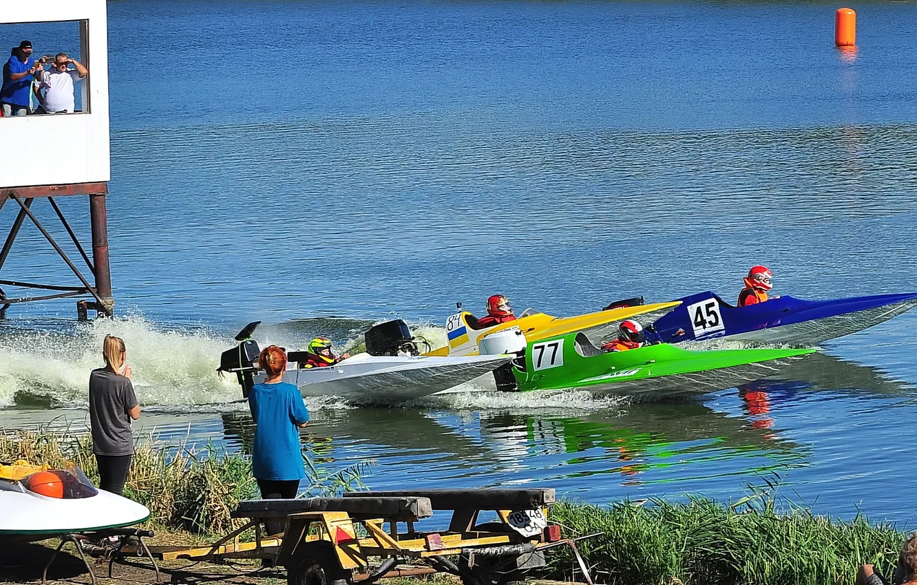 Photo wallpaper race, boat, speed