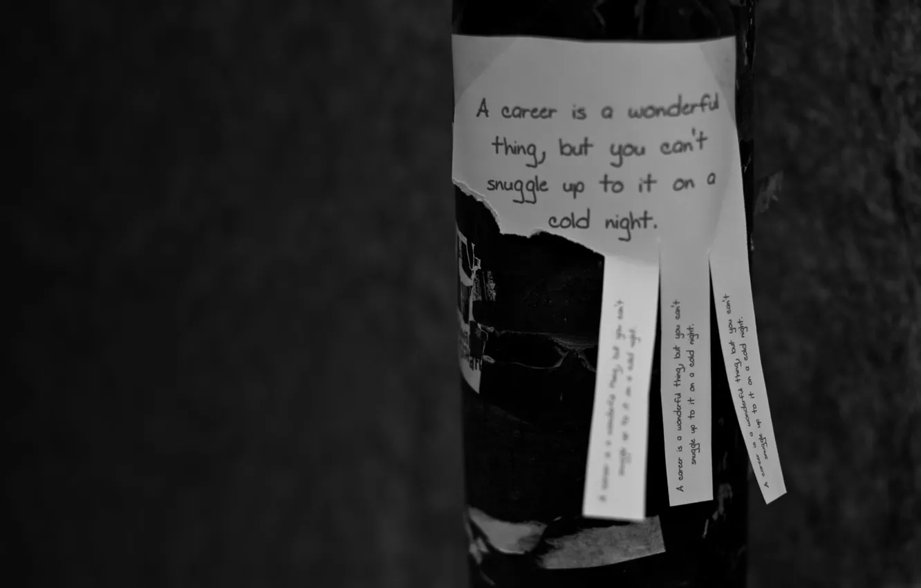 Photo wallpaper leaves, paper, work, the inscription, posts, leaf, words, the phrase