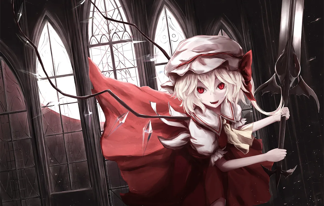 Photo wallpaper look, anime, art, girl, touhou