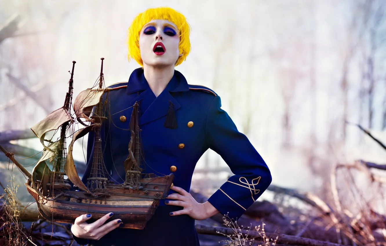 Photo wallpaper ship, model, Megan Scott