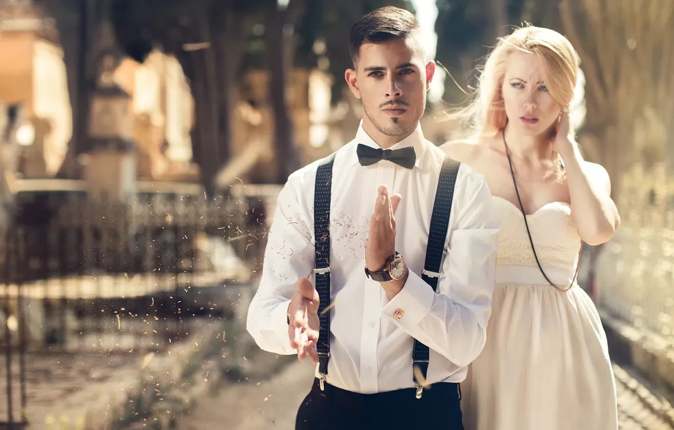 Photo wallpaper girl, guy, fashion, Diana, Brandon