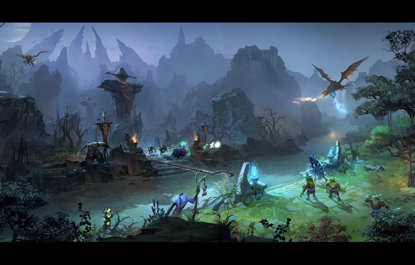 Photo wallpaper picture, middle, screen, hero, dota 2, reborn, Mid, maps
