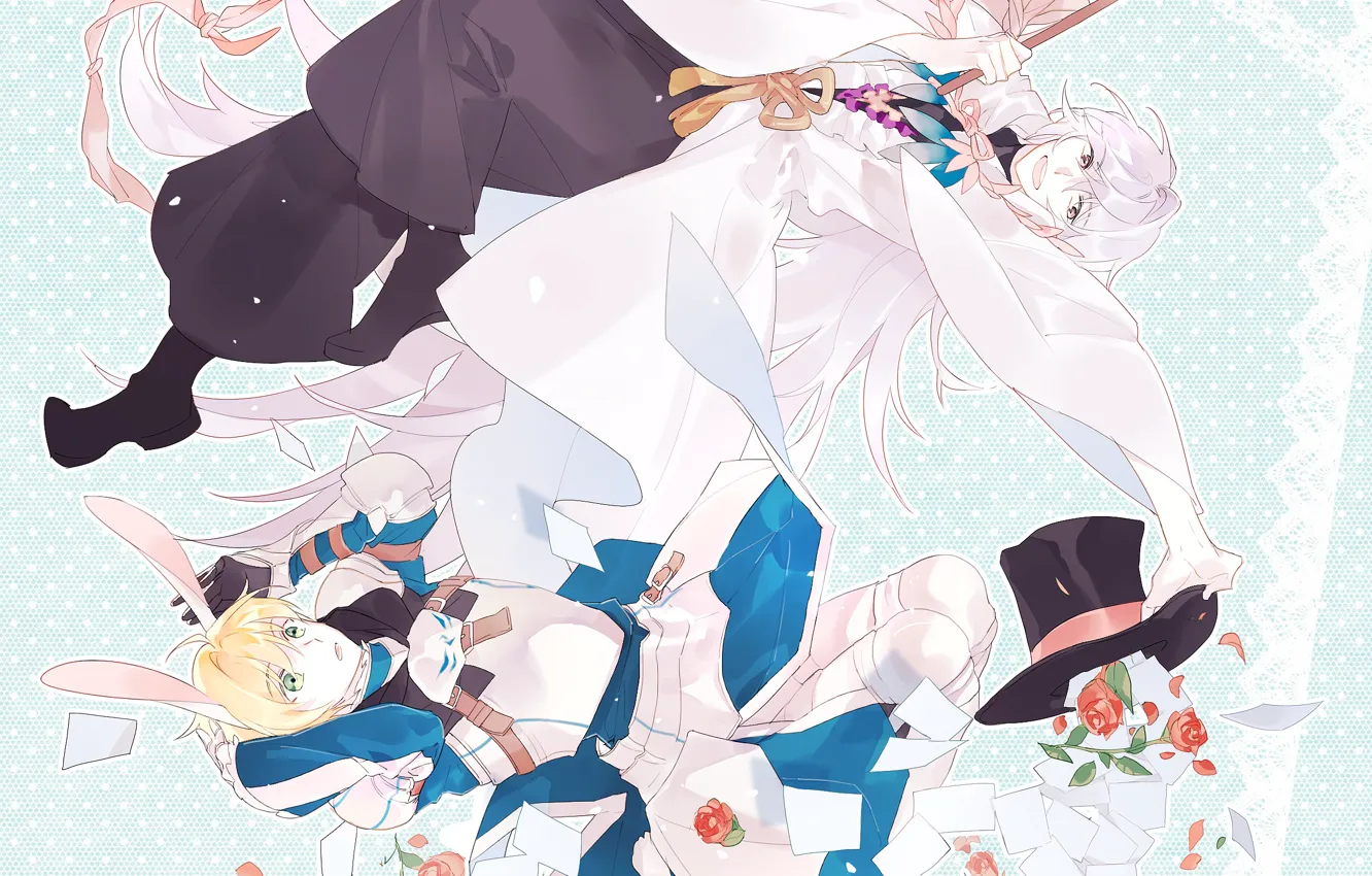 Photo wallpaper map, hat, anime, rabbit, art, guy, characters, Fate / Grand Order