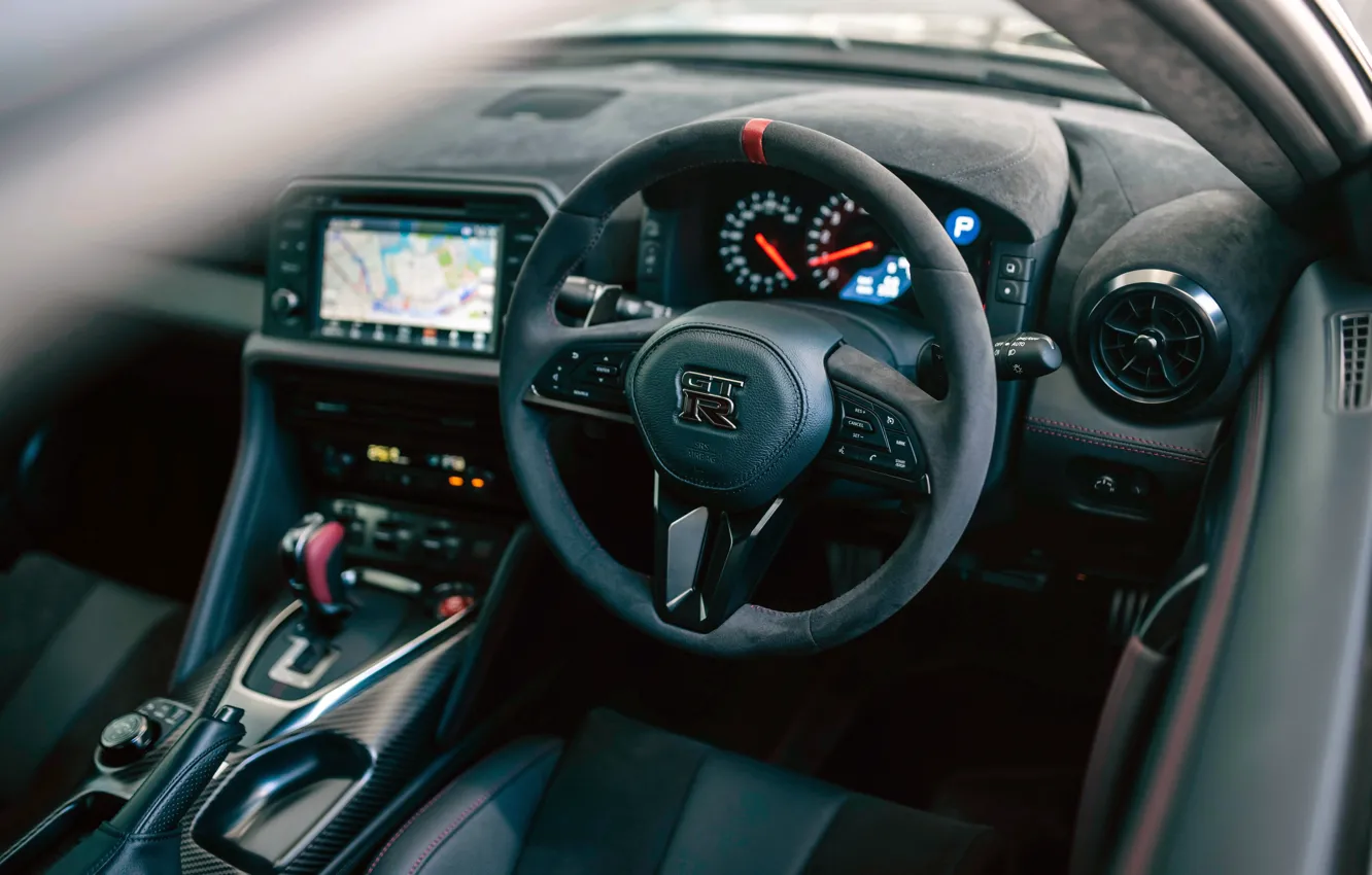 Photo wallpaper Nissan, GT-R, steering wheel, 2023, Nissan GT-R Nismo Special Edition