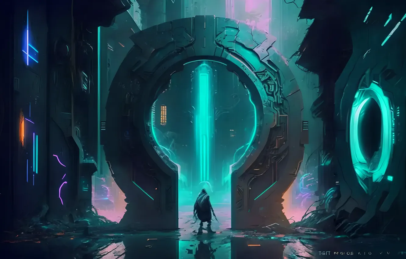 Photo wallpaper future, the portal, entrance, Unknown