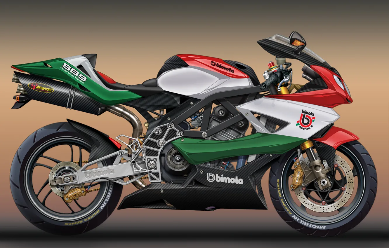 Photo wallpaper Concept, art, motorcycle, Bimota, SB9