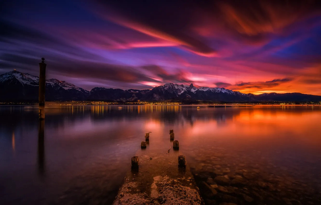 Photo wallpaper Switzerland, Bern, Swiss Alps