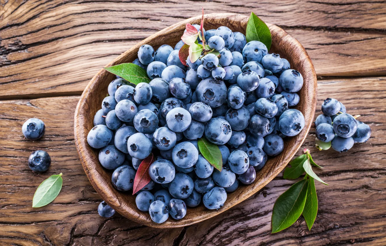 Photo wallpaper berries, blueberries, basket, fresh, blueberry, blueberries, berries