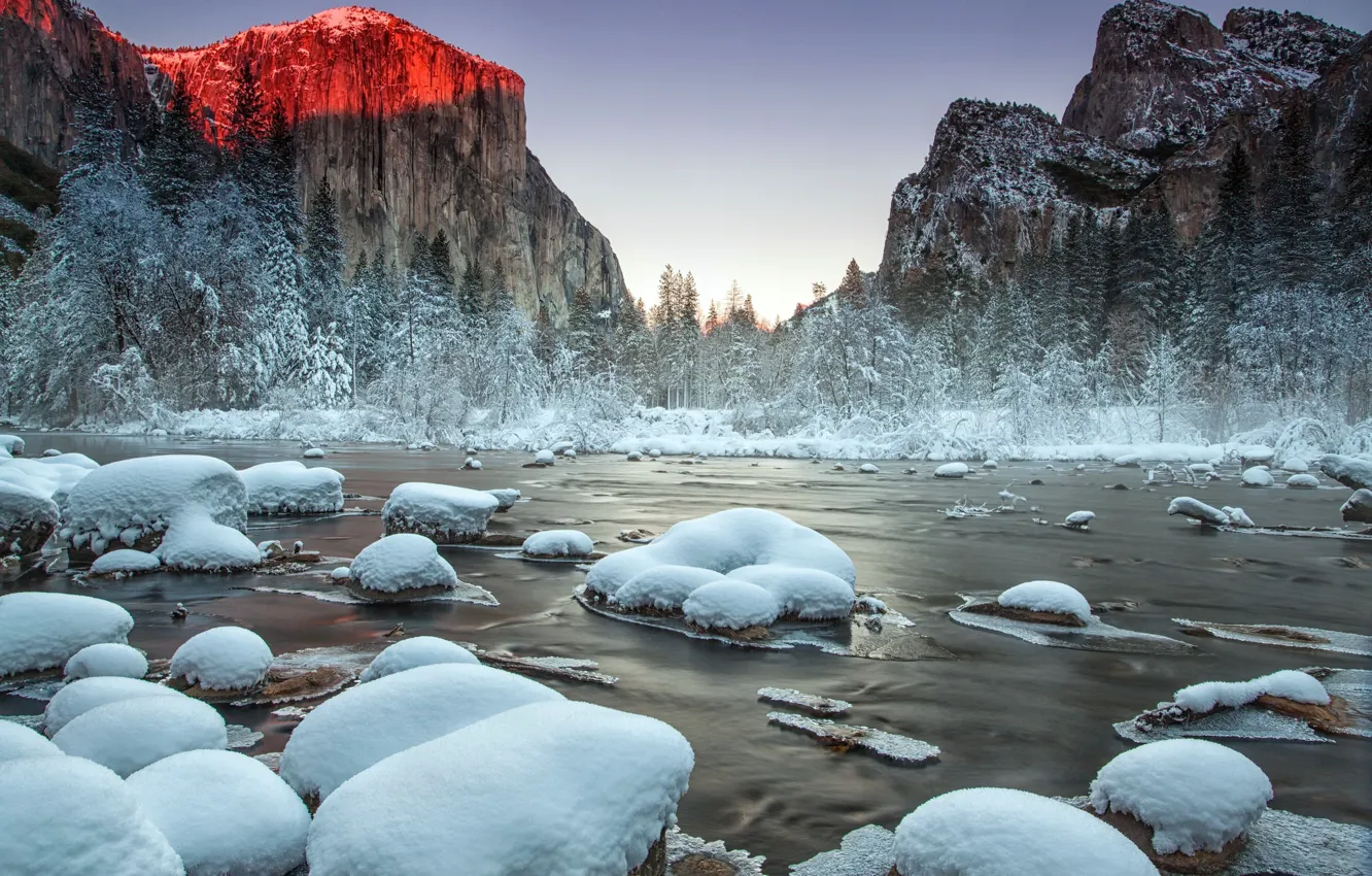 Photo wallpaper nature, Yosemite National Park, Gates of the Valley