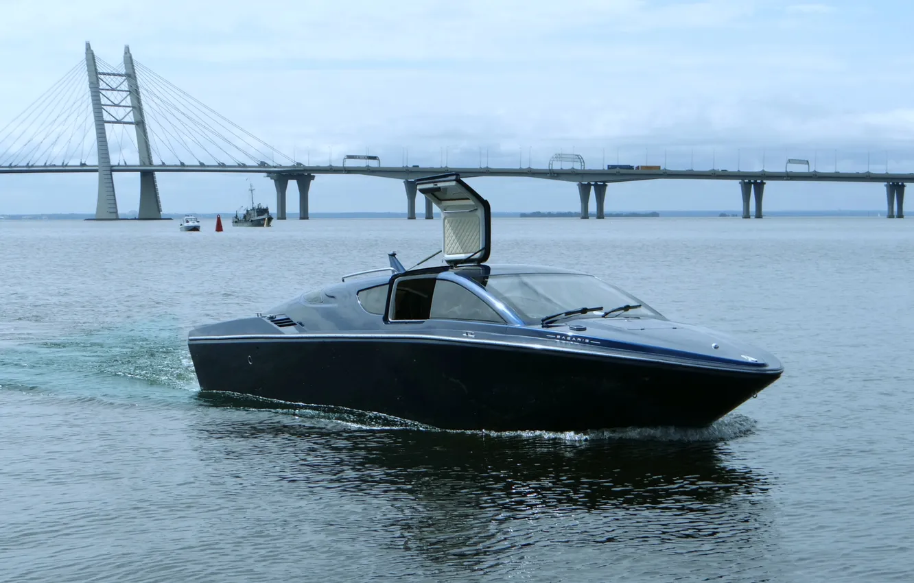 Photo wallpaper boat, Sagaris, hydrofoils