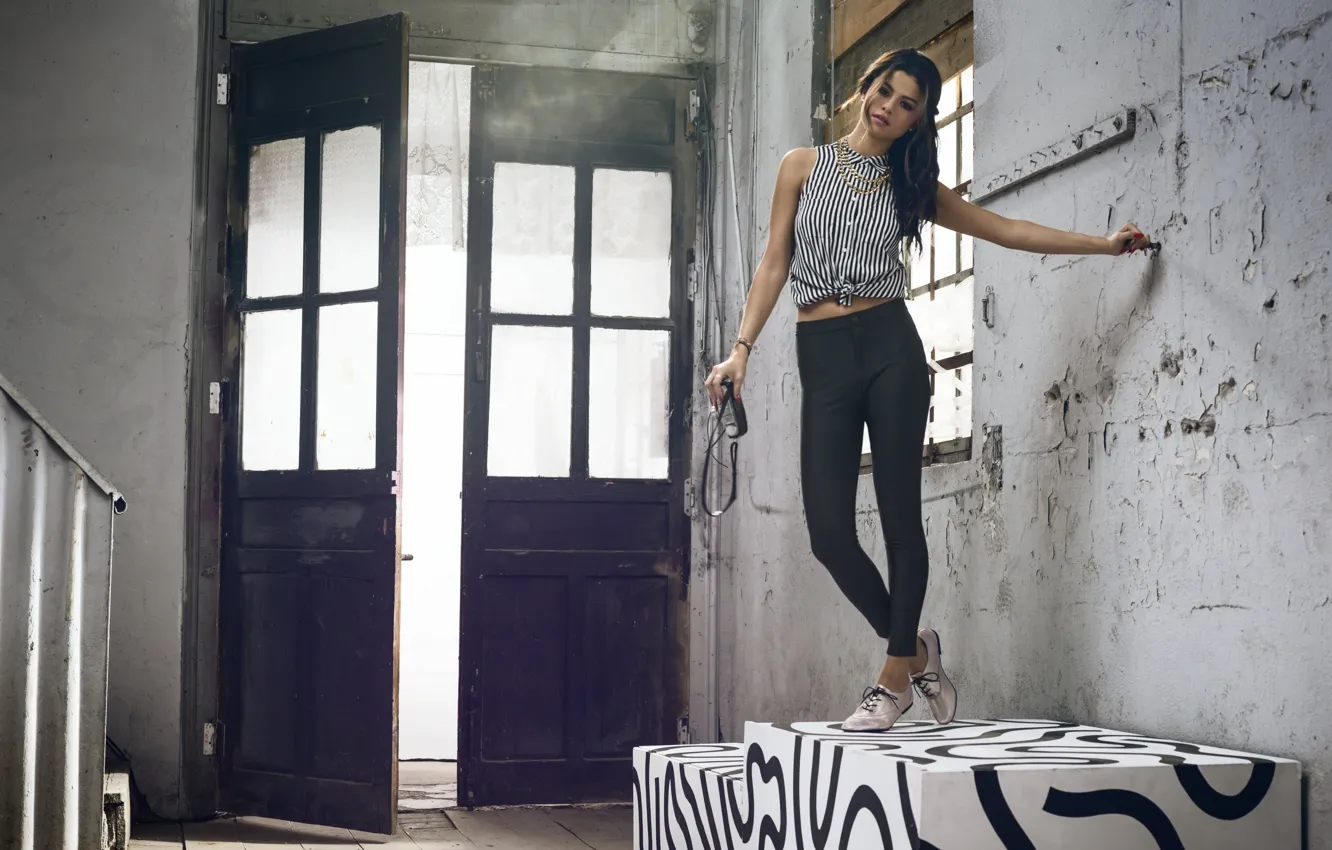 Photo wallpaper look, girl, Selena Gomez, Adidas NEO Summer