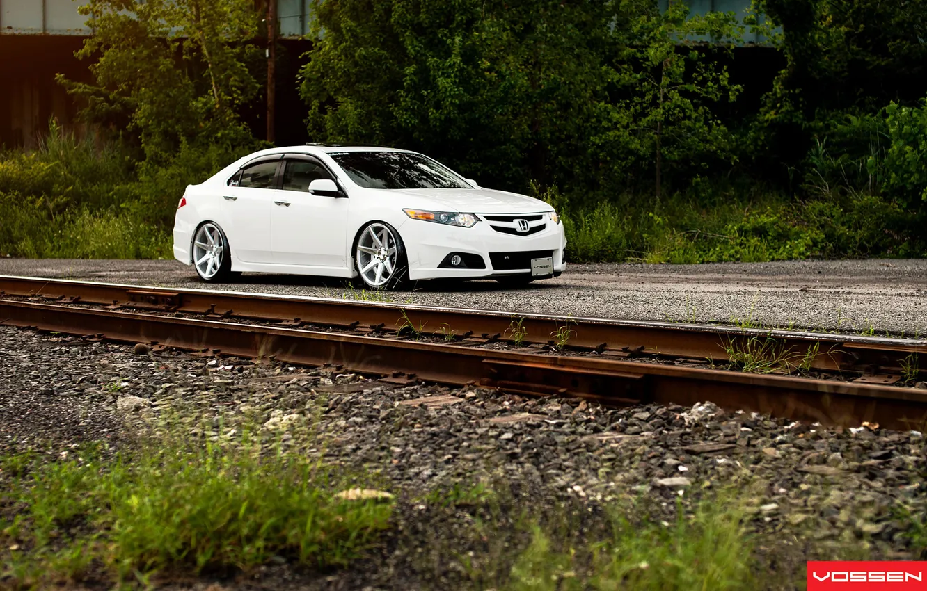 Photo wallpaper tuning, white, Honda, Honda, Vossen