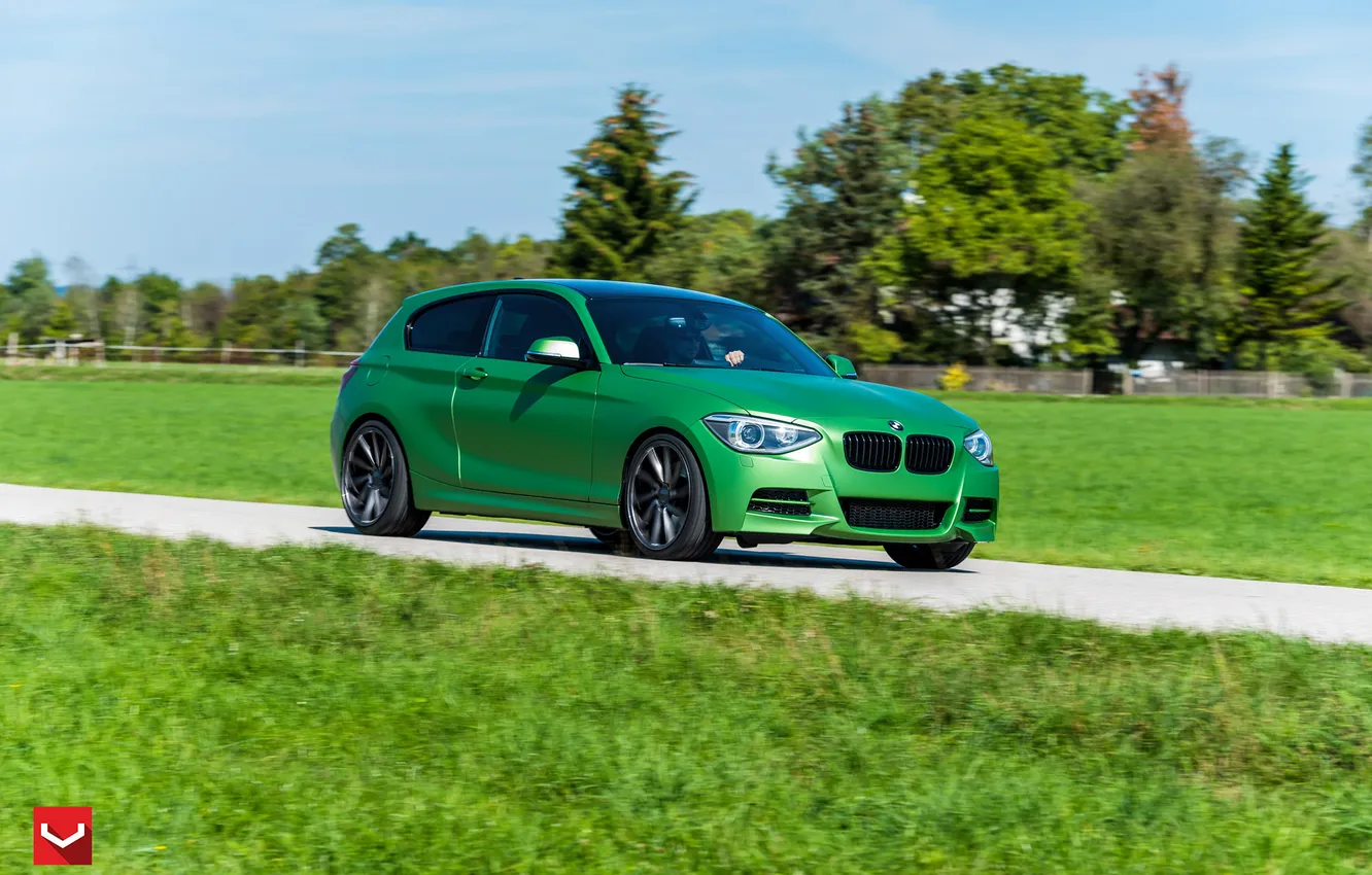 Photo wallpaper road, field, machine, auto, BMW, BMW, wheels, drives