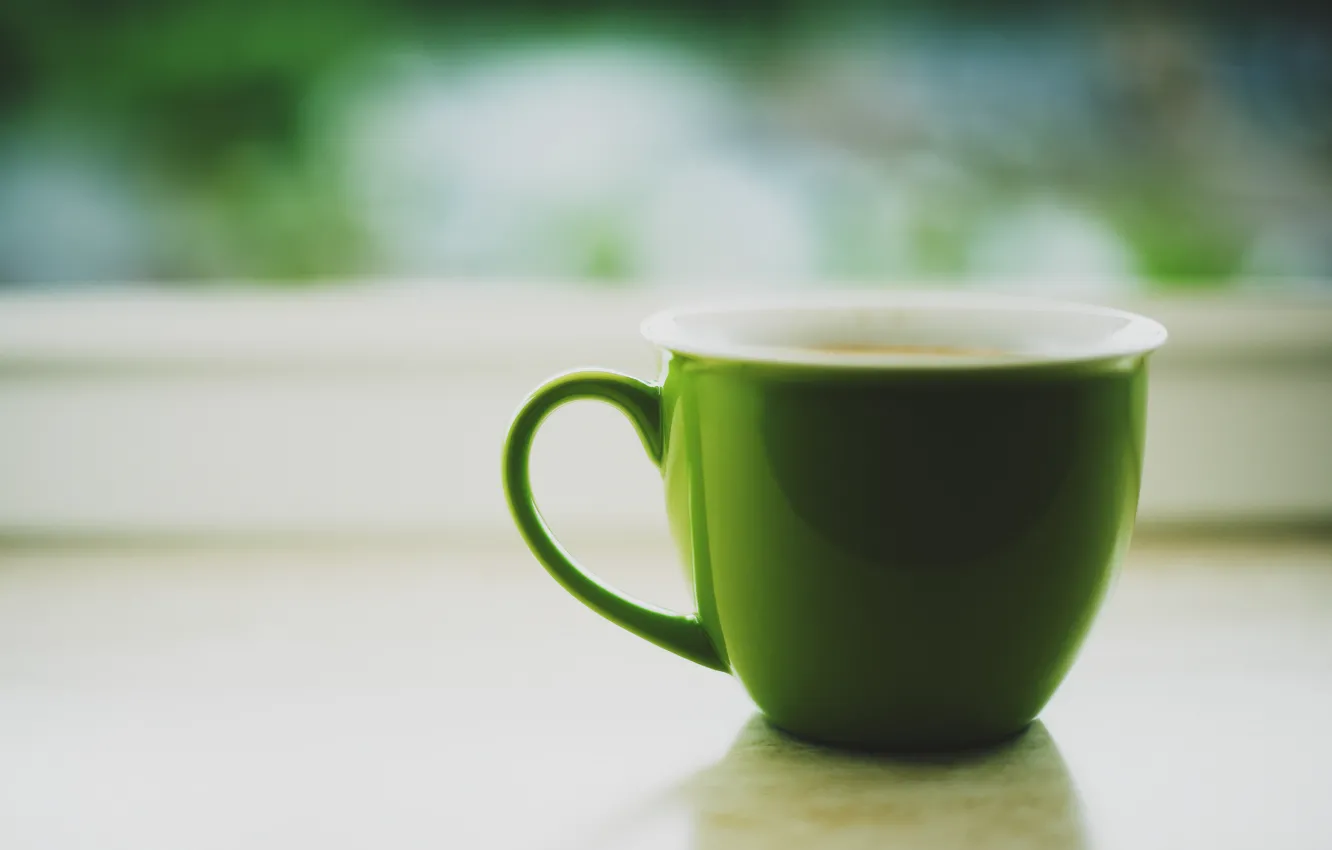 Photo wallpaper mug, Cup, green