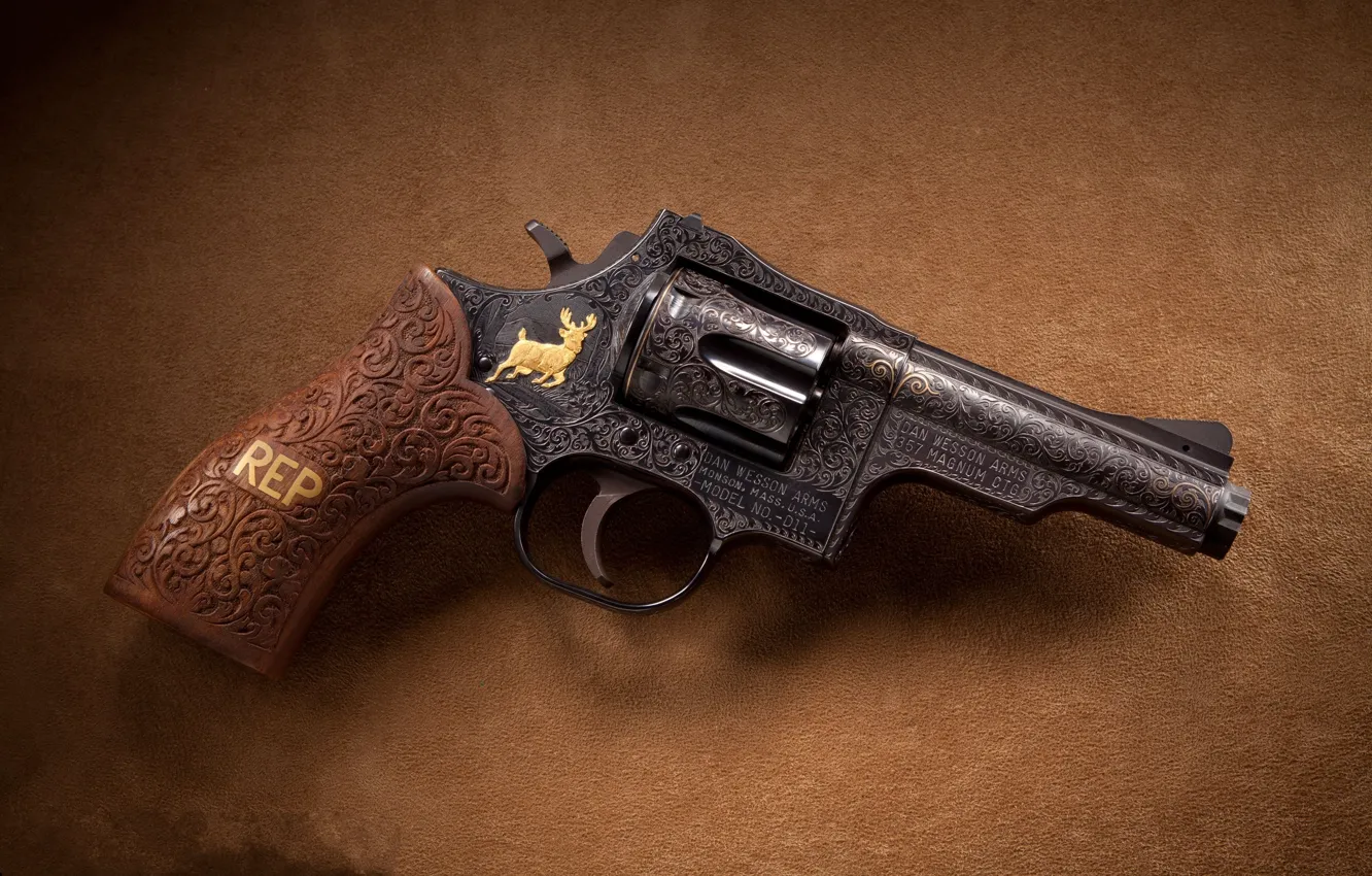 Photo wallpaper Wesson, Magnum revolver, Dan, D11