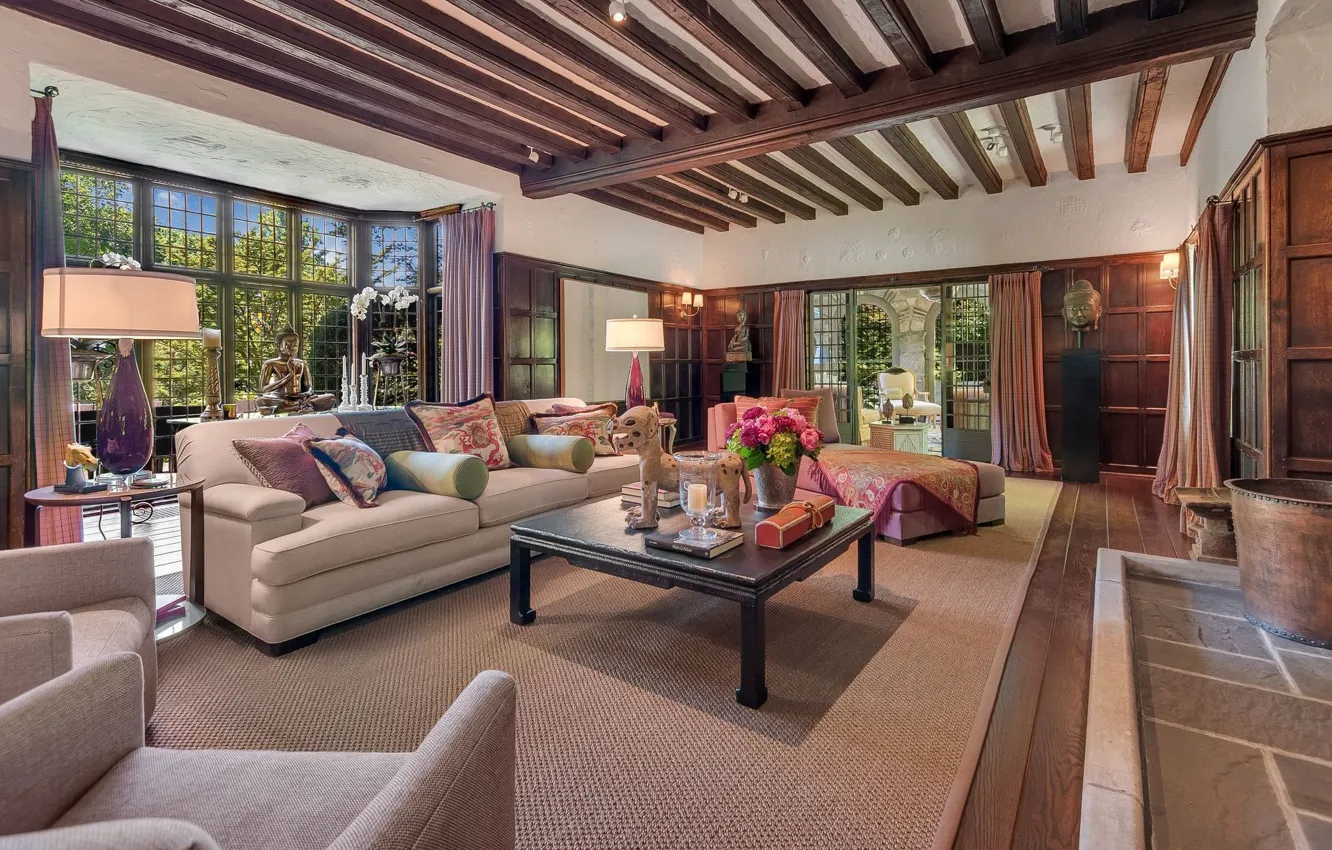 Photo wallpaper design, style, room, interior, living room, Elm Rock Road