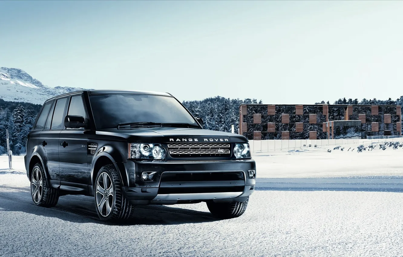 Photo wallpaper winter, snow, Land Rover, Range Rover