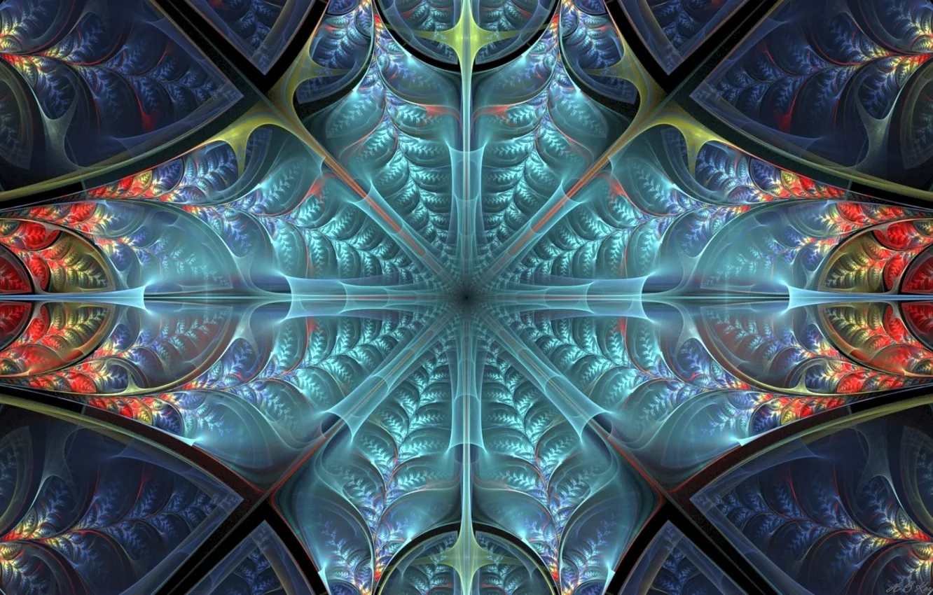 Photo wallpaper pattern, fractal, symmetry