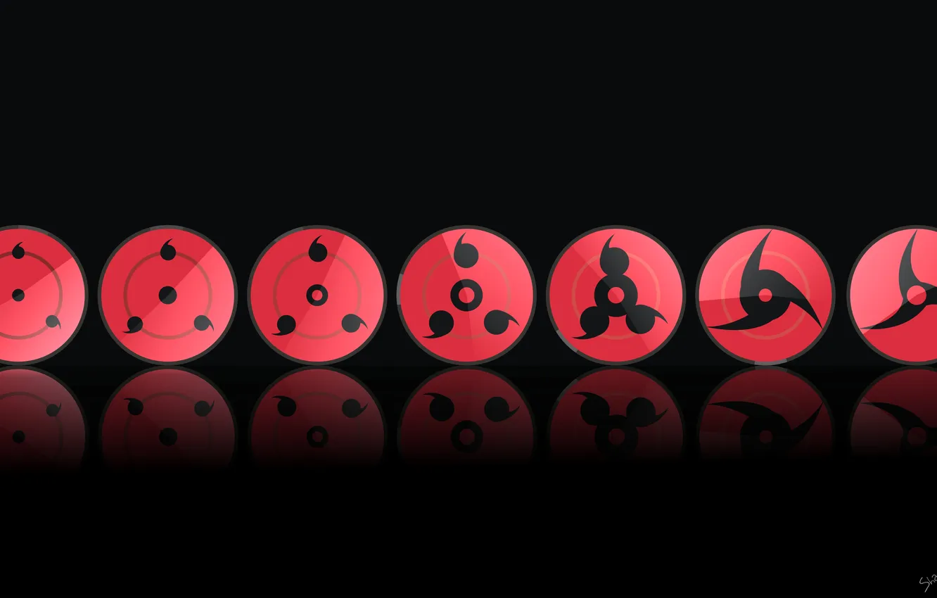 Photo wallpaper red, black, Naruto, anime, Itachi, sharingan