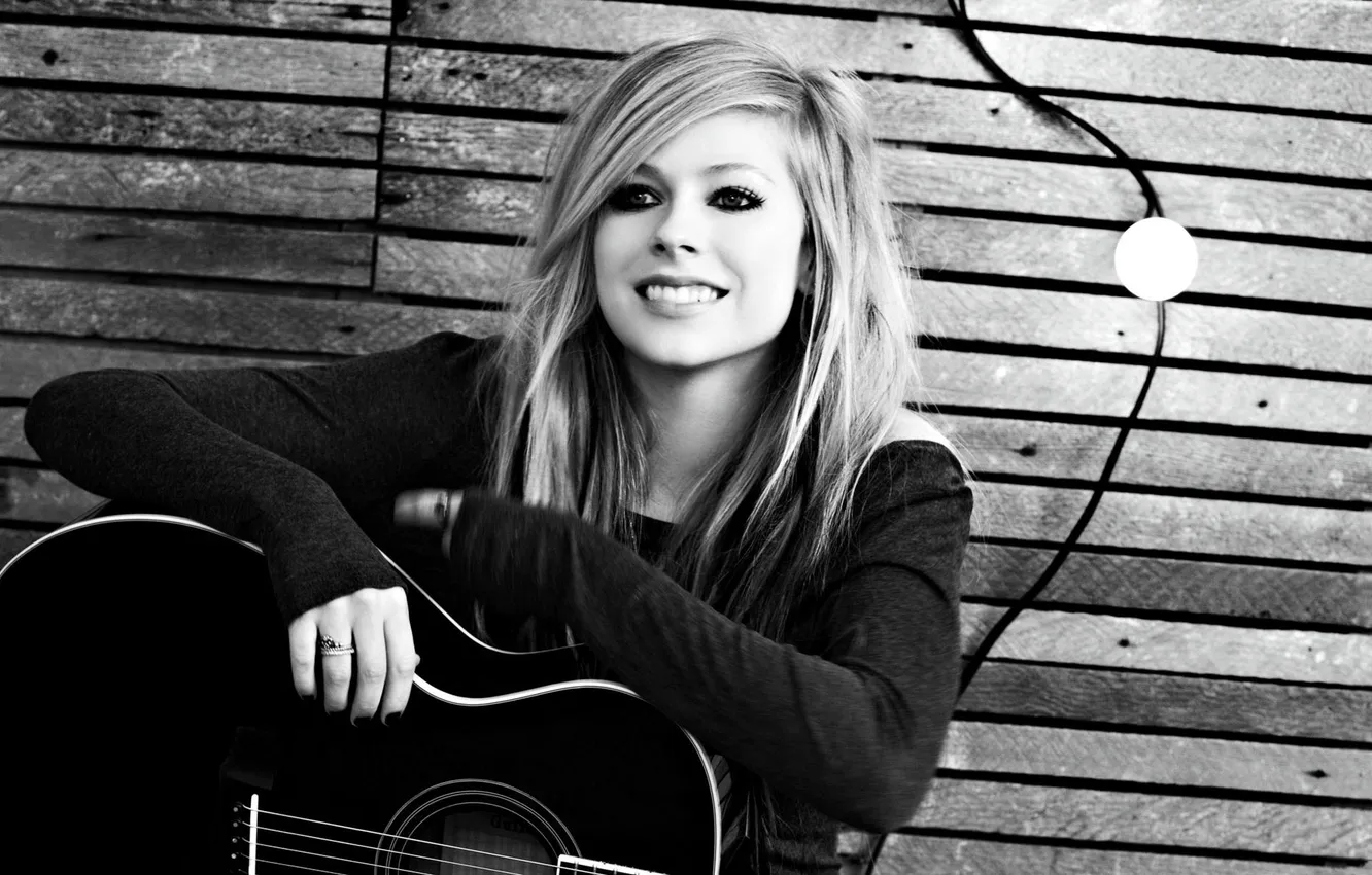 Photo wallpaper guitar, singer, Avril Lavigne