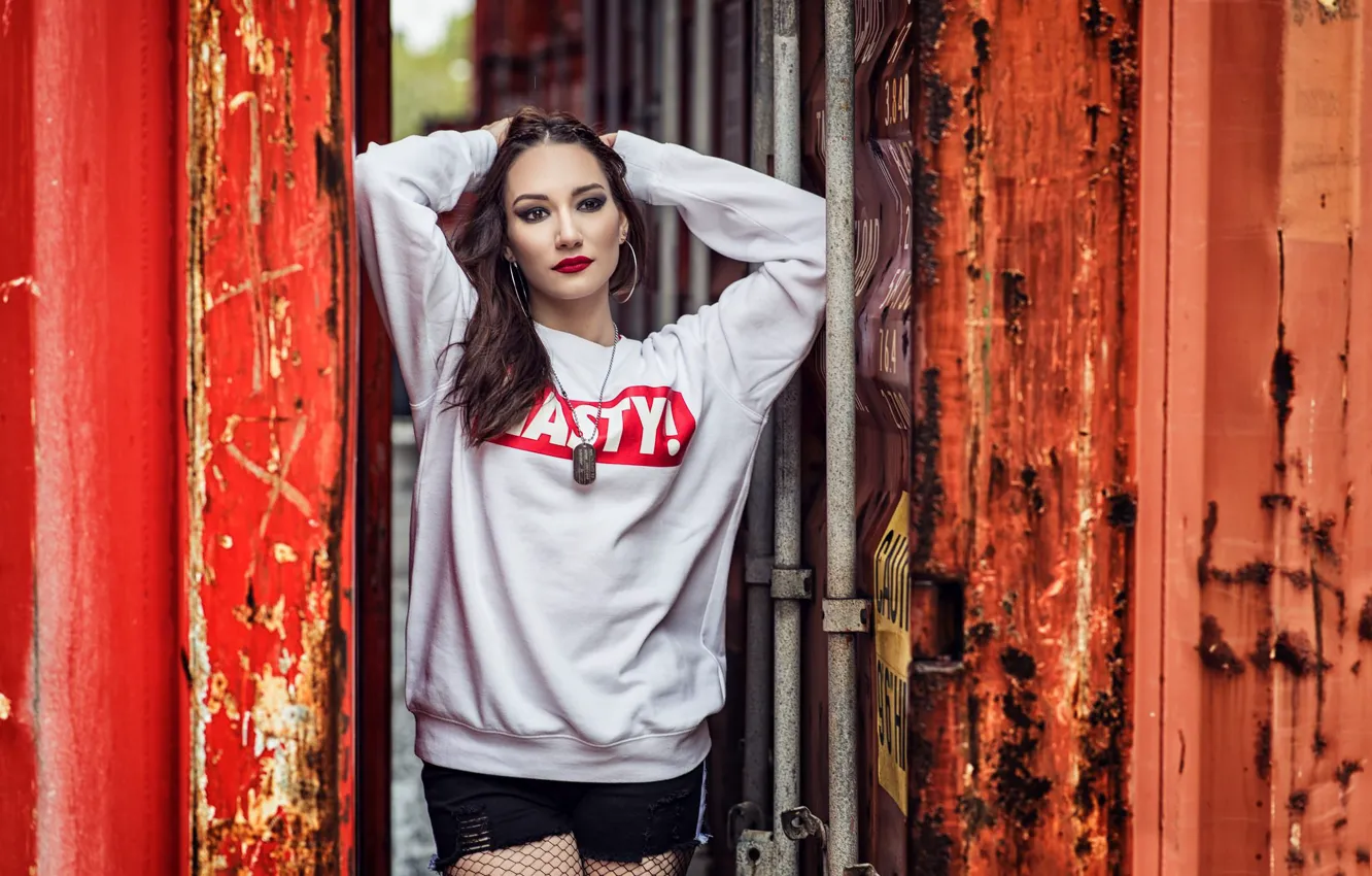 Photo wallpaper girl, background, Elena