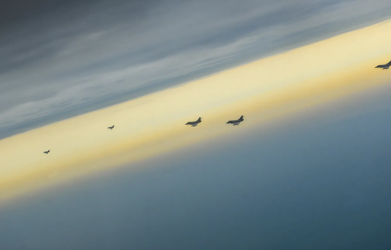 Photo wallpaper aircraft, flying, Typhoon