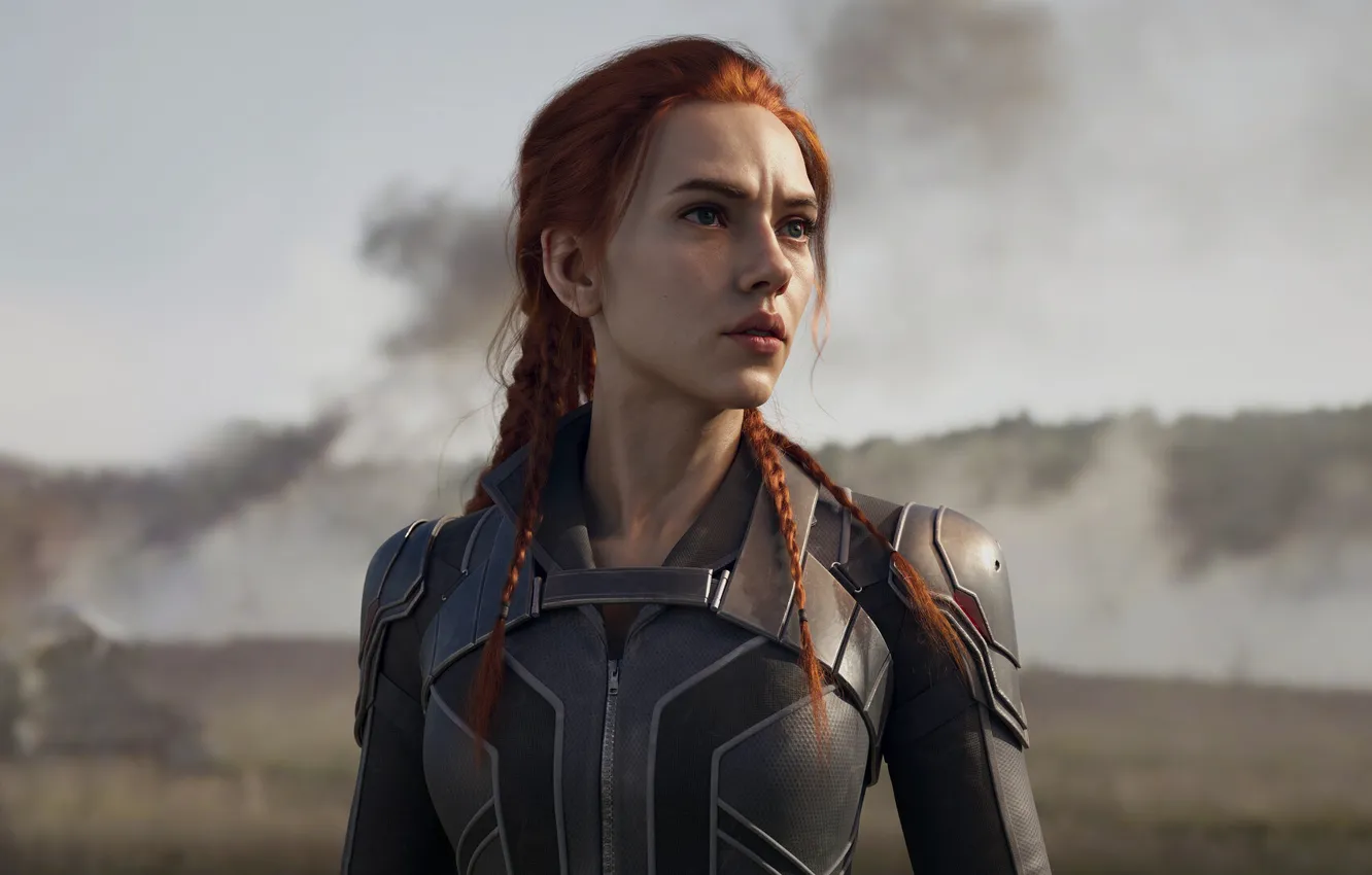 Photo wallpaper red, widow, Natasha Romanova