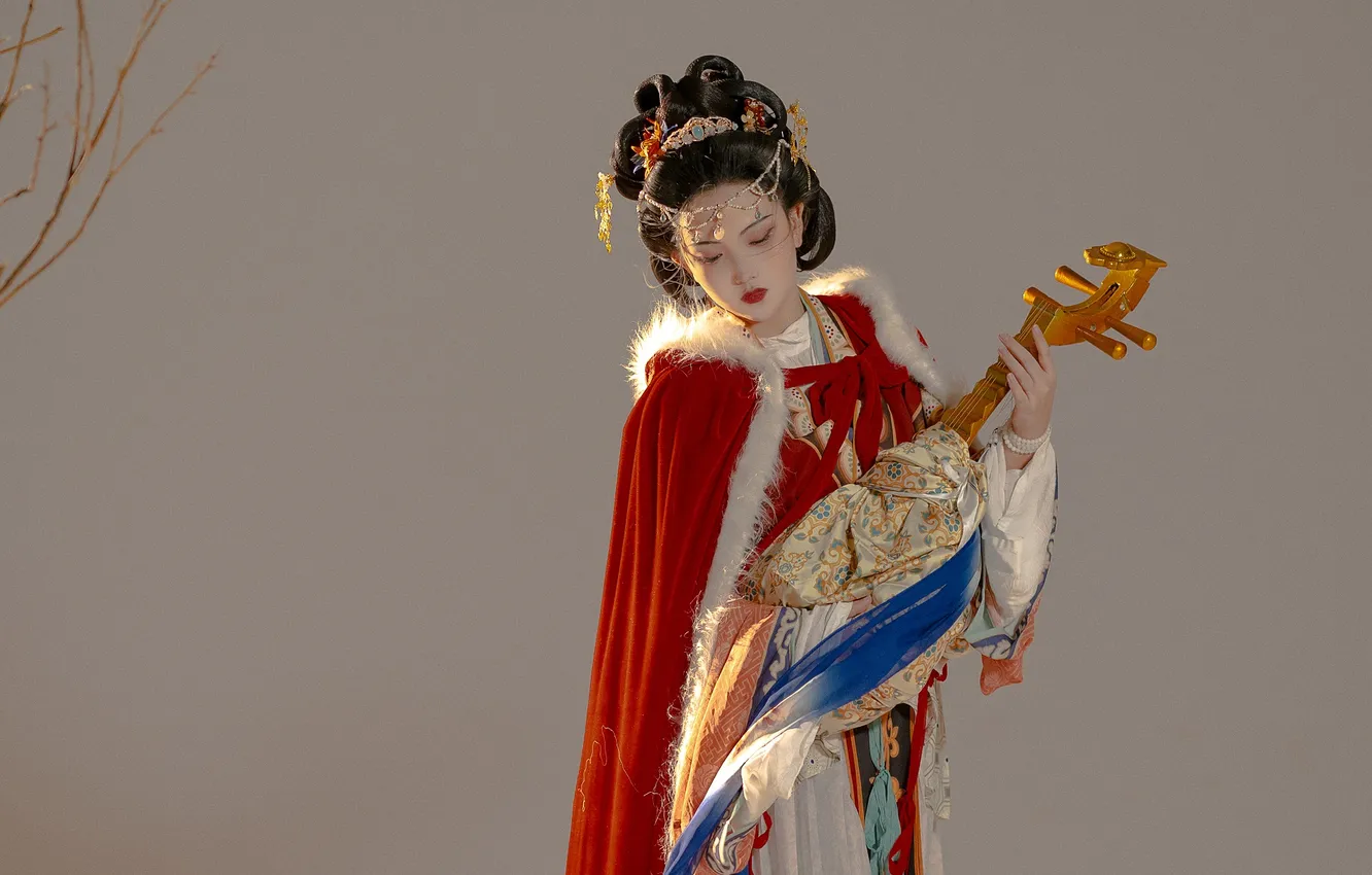 Photo wallpaper China, Asian, musical instrument