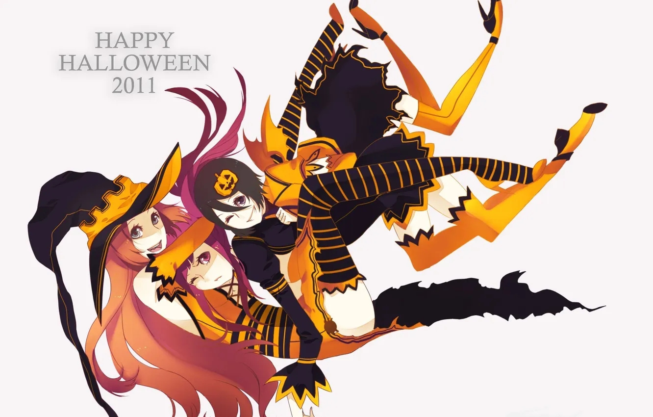 Photo wallpaper girl, joy, holiday, Halloween, Bleach, Bleach, art, inoue orihime