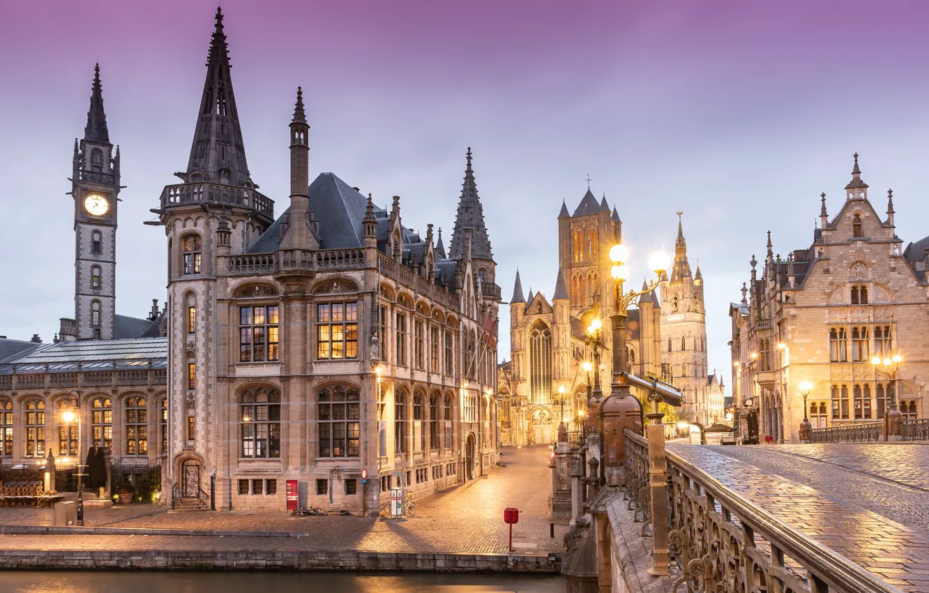 Photo wallpaper the city, architecture, Gent