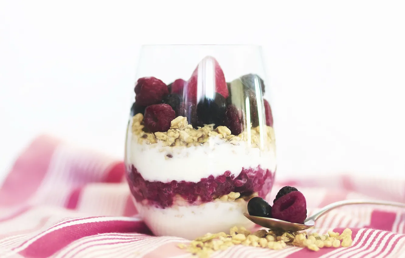 Photo wallpaper berries, background, dessert