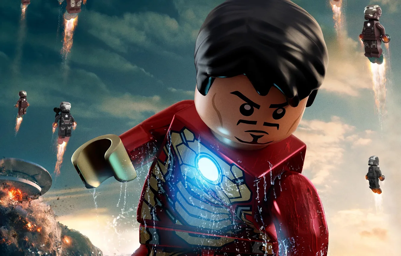 Photo wallpaper toys, LEGO, figures, Lego, Iron man 3, Iron man 3, Marvel superheroes