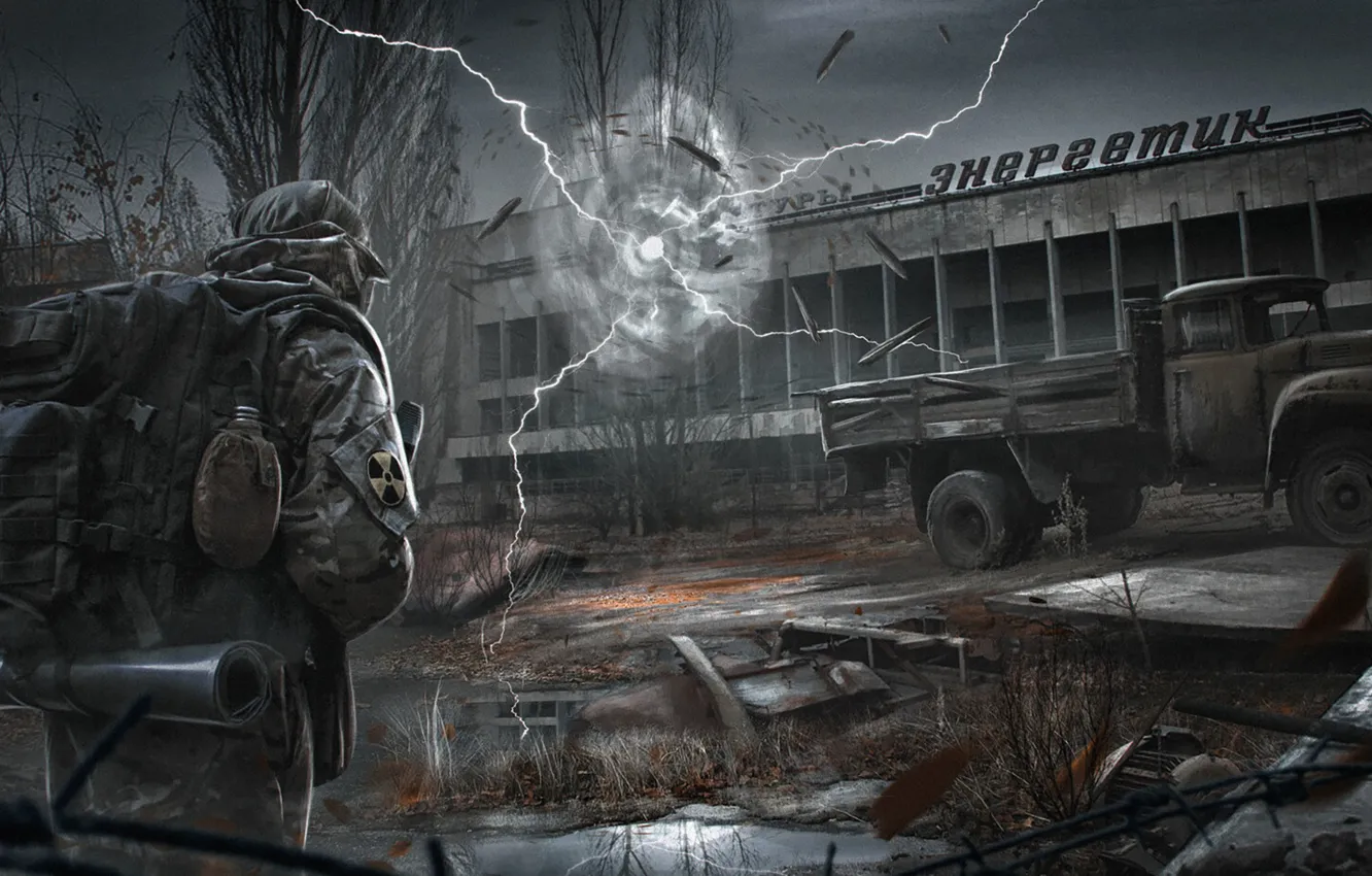 Photo wallpaper the city, Stalker, anomaly, Pripyat, ZIL, Stalker 2, energetic, PAVEL BOND