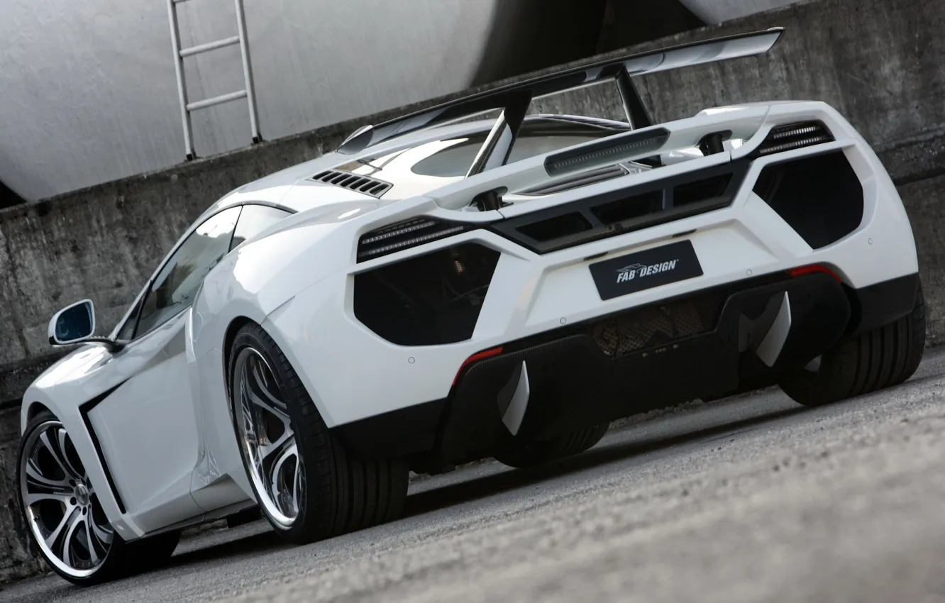Photo wallpaper machine, tuning, view, back, McLaren MP4-12C, FAB Design