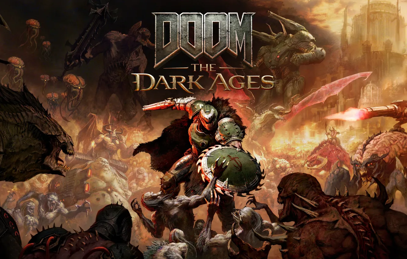 Photo wallpaper demons, Doom, Doomslayer, The Dark Ages