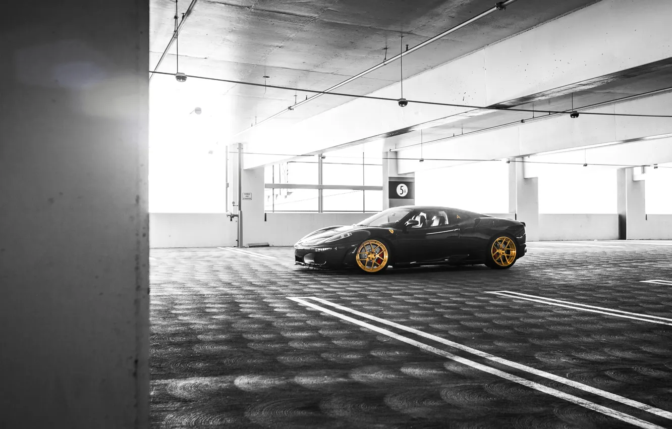 Photo wallpaper F430, Ferrari, Black