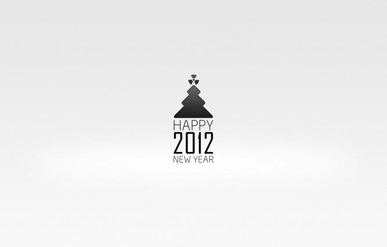 Photo wallpaper holiday, minimalism, New year, tree, 2012