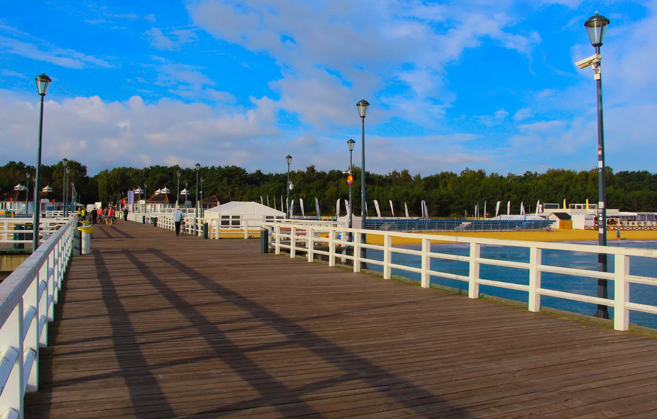 Photo wallpaper sea, ocean, pier