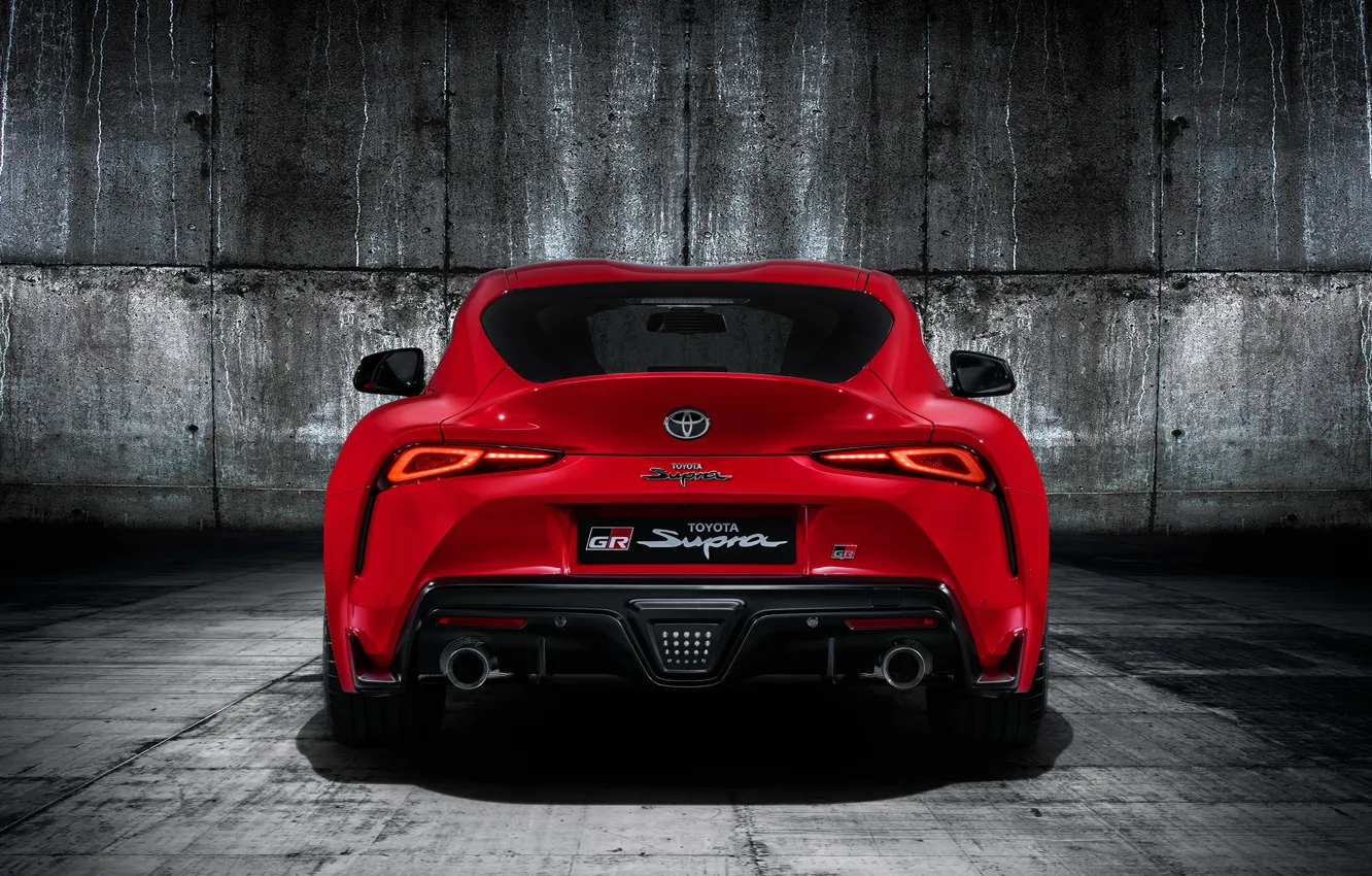 Photo wallpaper Toyota, rear view, Supra, 2019, Toyota GR Above, GR Above