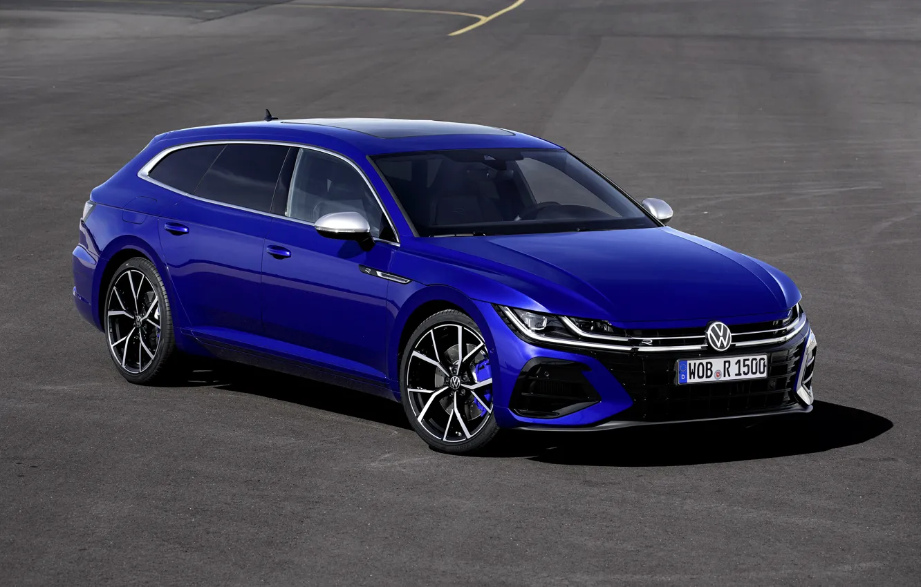 Photo wallpaper blue, shadow, Volkswagen, universal, Shooting Brake, 2020, Arteon, Shooting Brake R