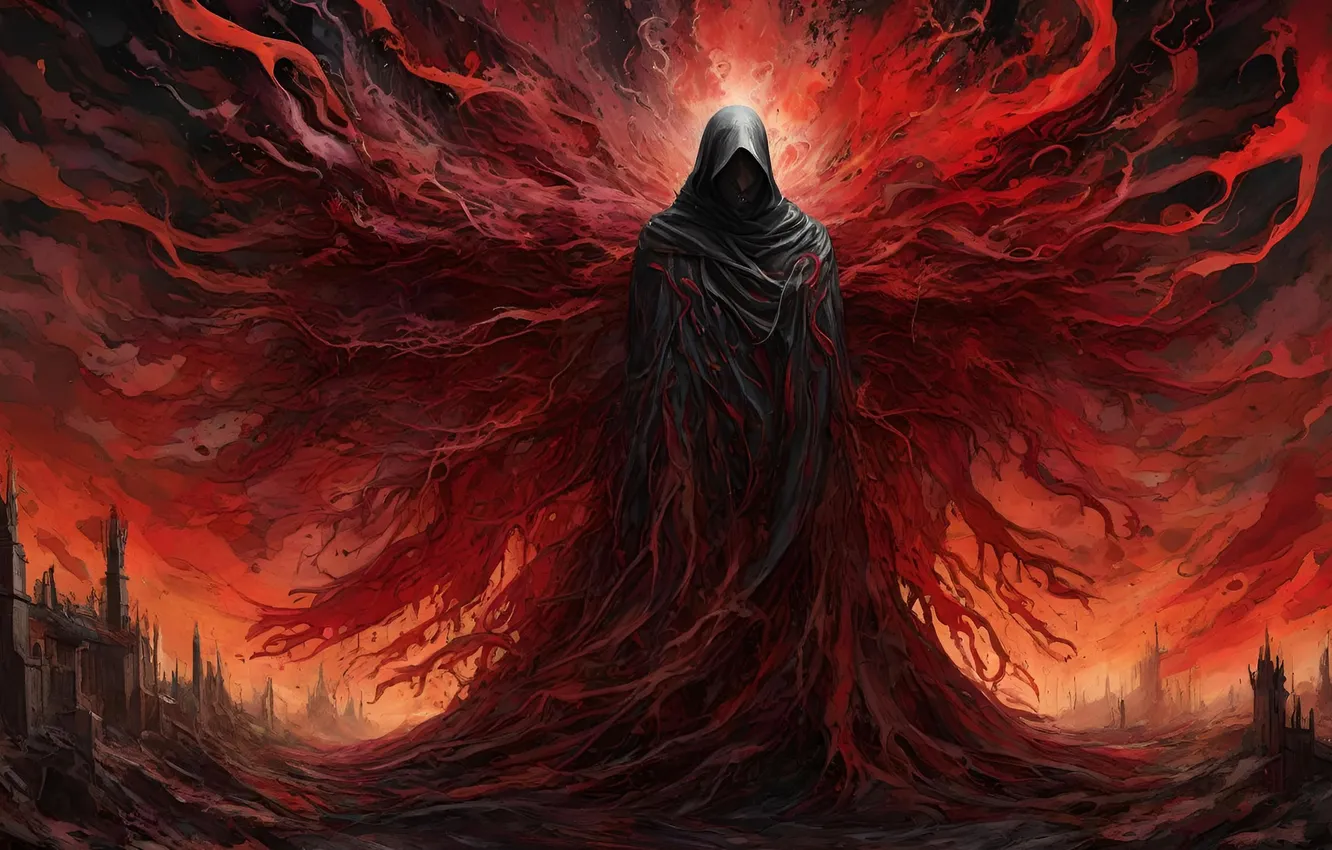 Photo wallpaper death, fantasy, hood, cloak