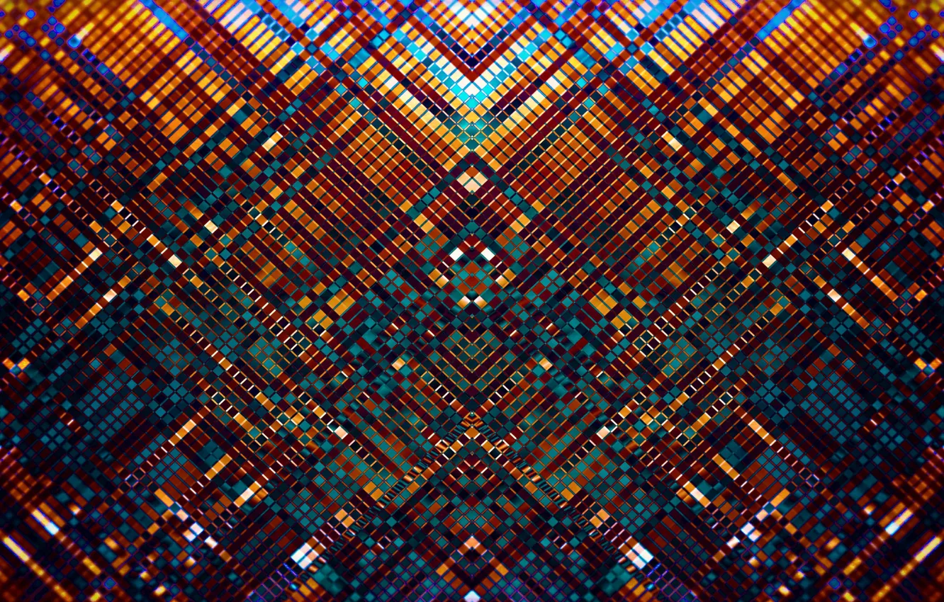 Photo wallpaper mosaic, abstraction, pattern, bright