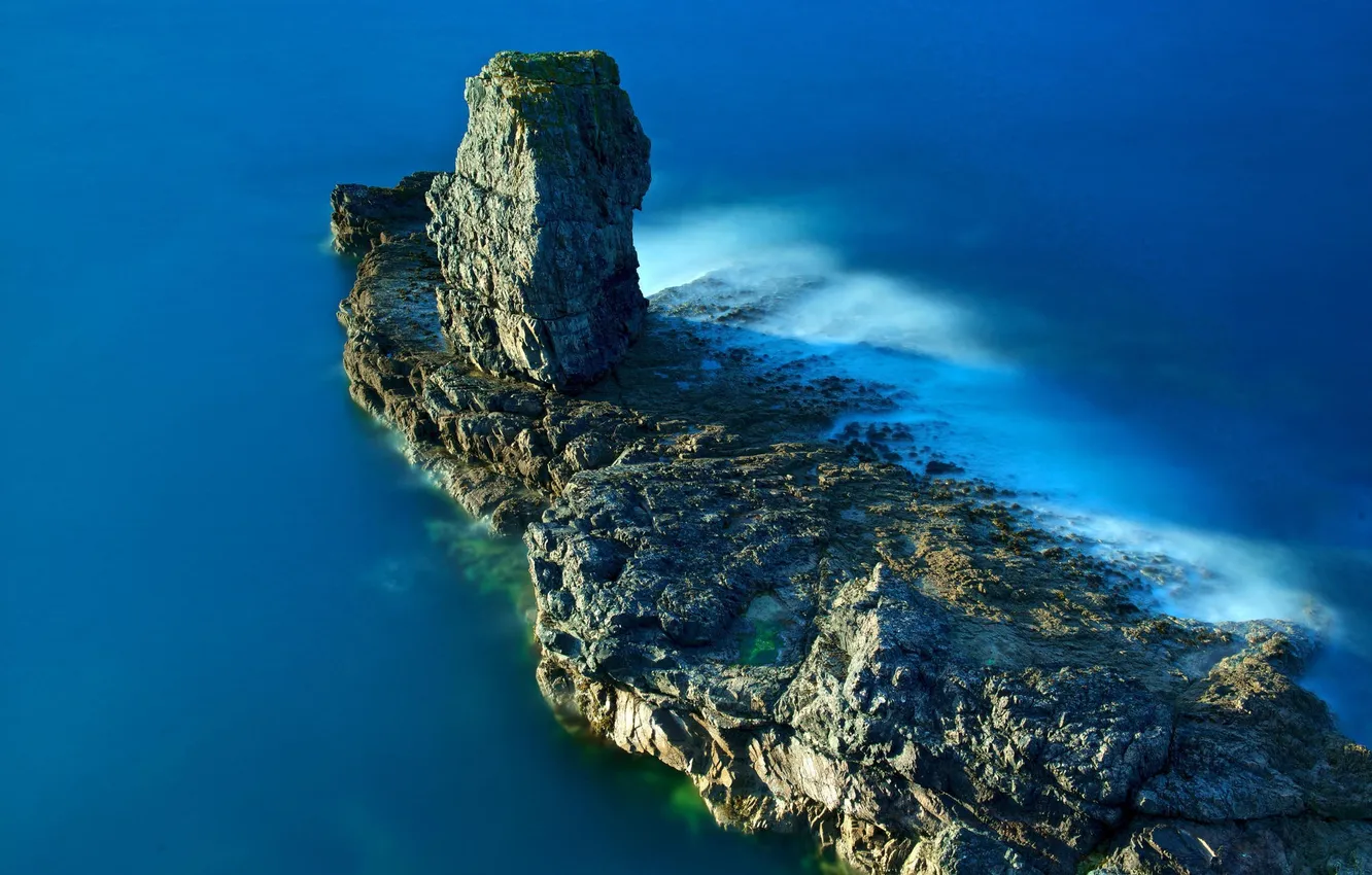 Photo wallpaper water, landscape, rock, the ocean