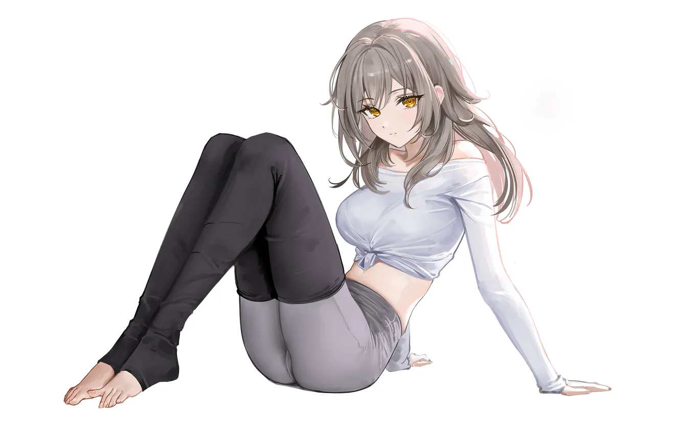 Photo wallpaper belly, bare shoulders, Honkai, Rity (artist)
