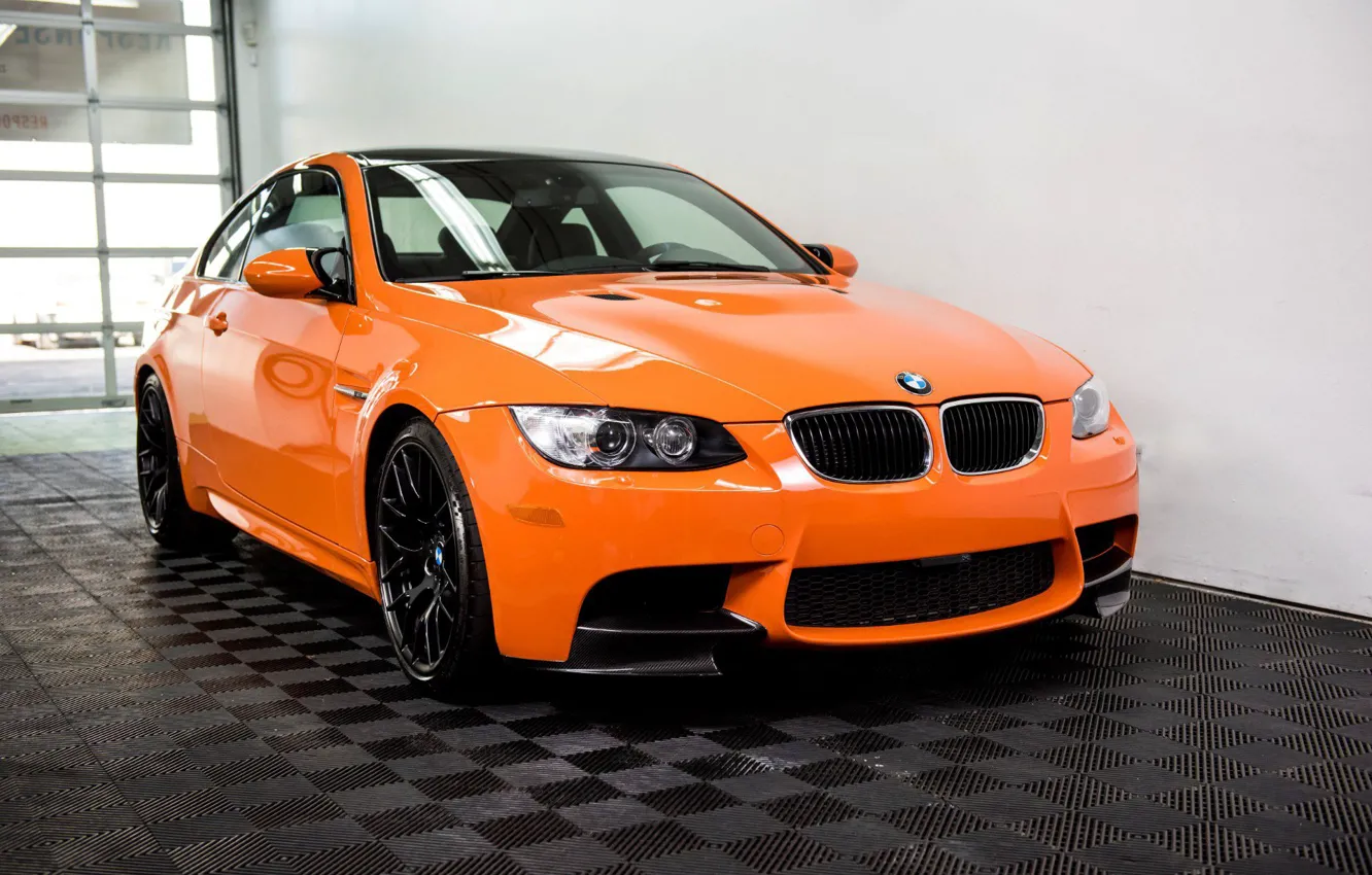 Photo wallpaper BMW, E92, Wheels, Lime Rock Park Edition, M3, lack, Fire orange