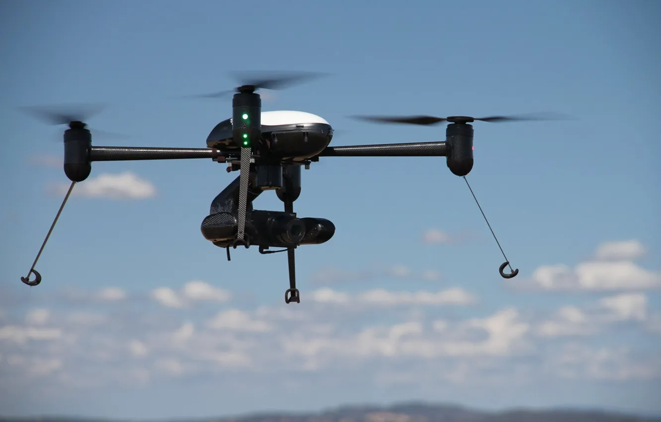 Photo wallpaper sky, cloud, camera, technology, drone, kumo, Draganflyer Guardian