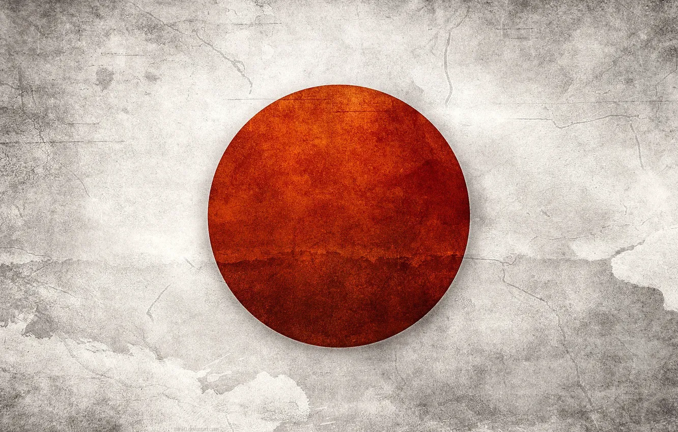 Photo wallpaper wall, Japan, flag