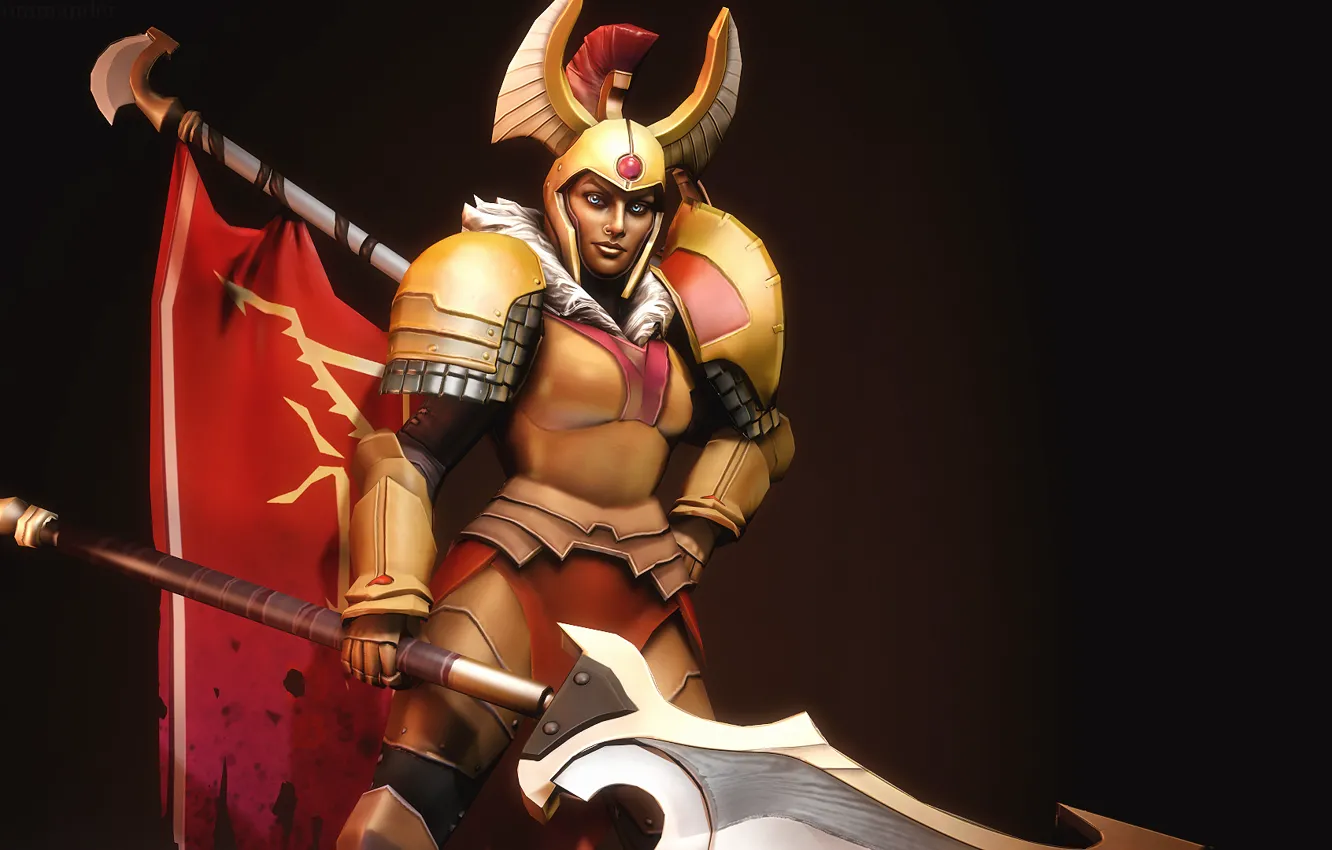 Photo wallpaper helmet, armor, dota 2, Tresdin, Legion Commander