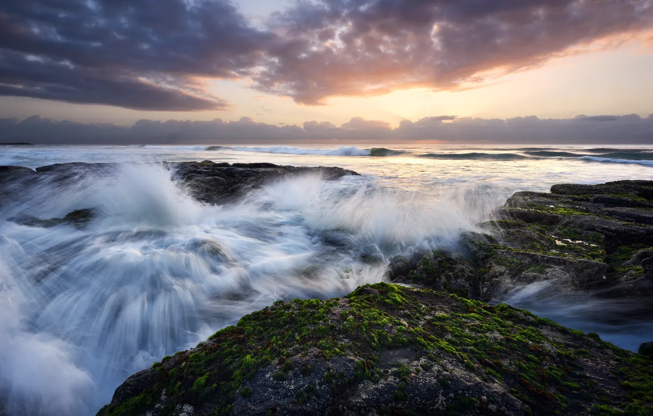 Photo wallpaper sea, wave, shore